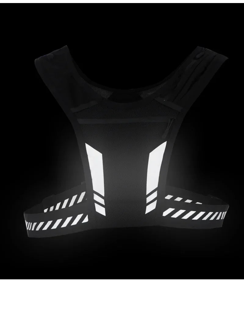 Running Reflective Gear: Reflective, Breathable Chest Bag Running Sports Backpack Fitness Vest / Rungear