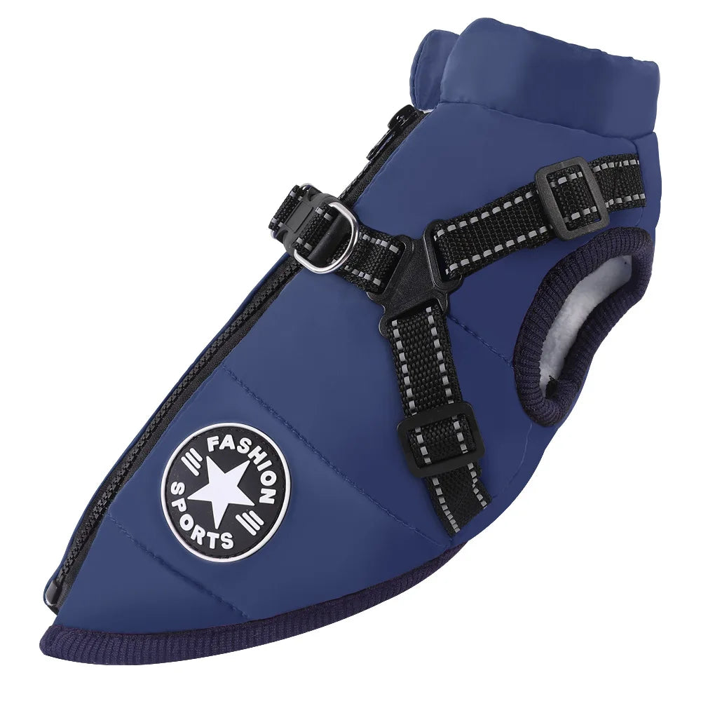 Winter Dog Jackets: Warm, Waterproof Dog Jacket Vest with Harness for Small, Medium Dogs / Rungear