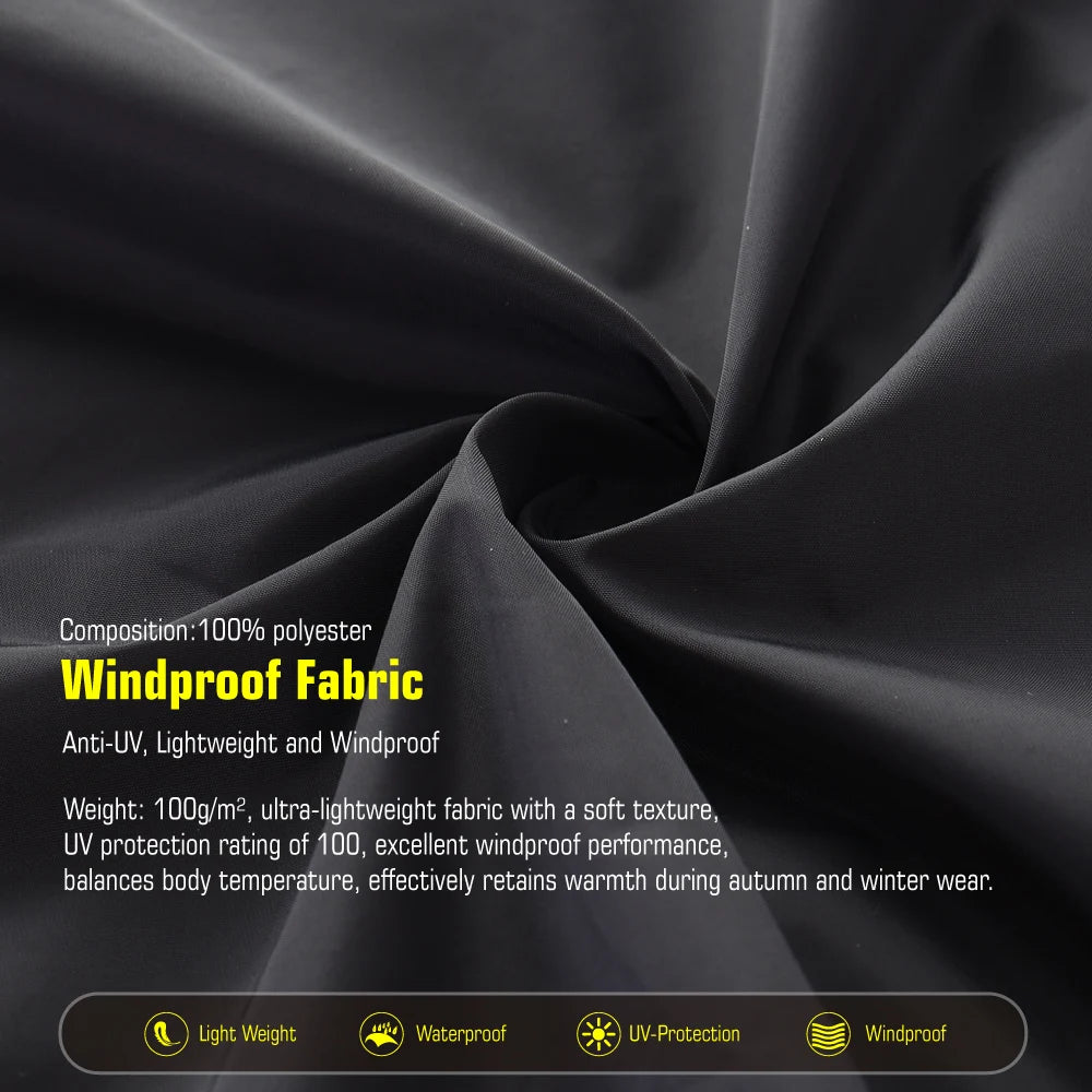 Men's Winter Apparel: KEMALOCE Windproof, Ultra Lightweight, Long Sleeved Windbreaker Jacket 2025 / Rungear