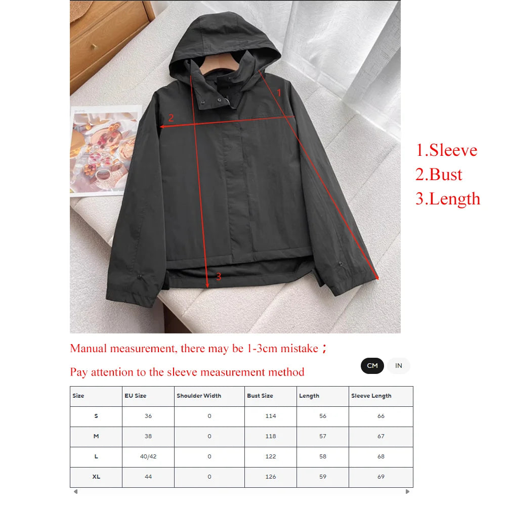Women's Hooded Casual Jacket – Lightweight, Single-Breasted, Relaxed Fit | Summer Outwear | S–XL