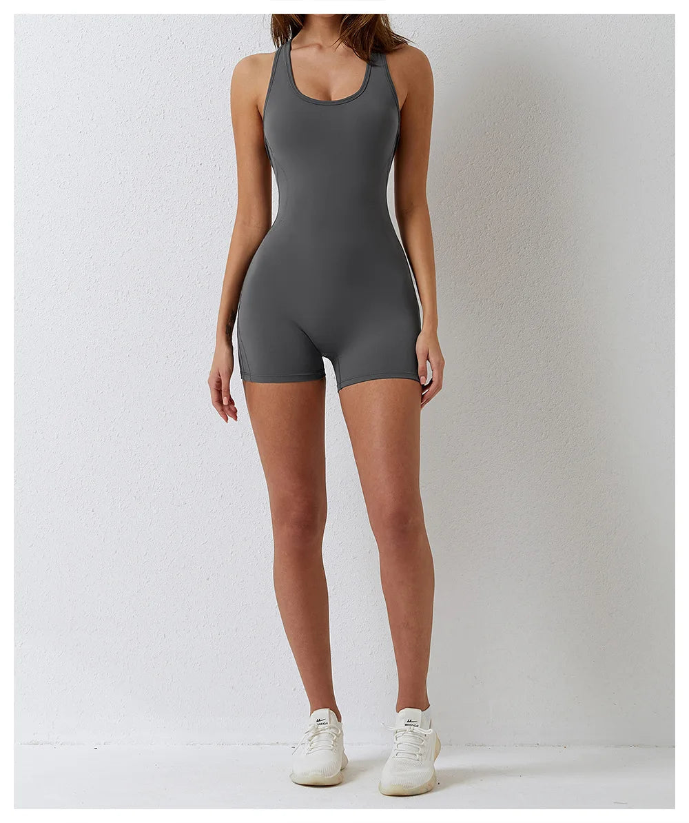 Women Activewear Apparel: Stretch Workout, Bodysuit Training Romper Gym Set / Rungear