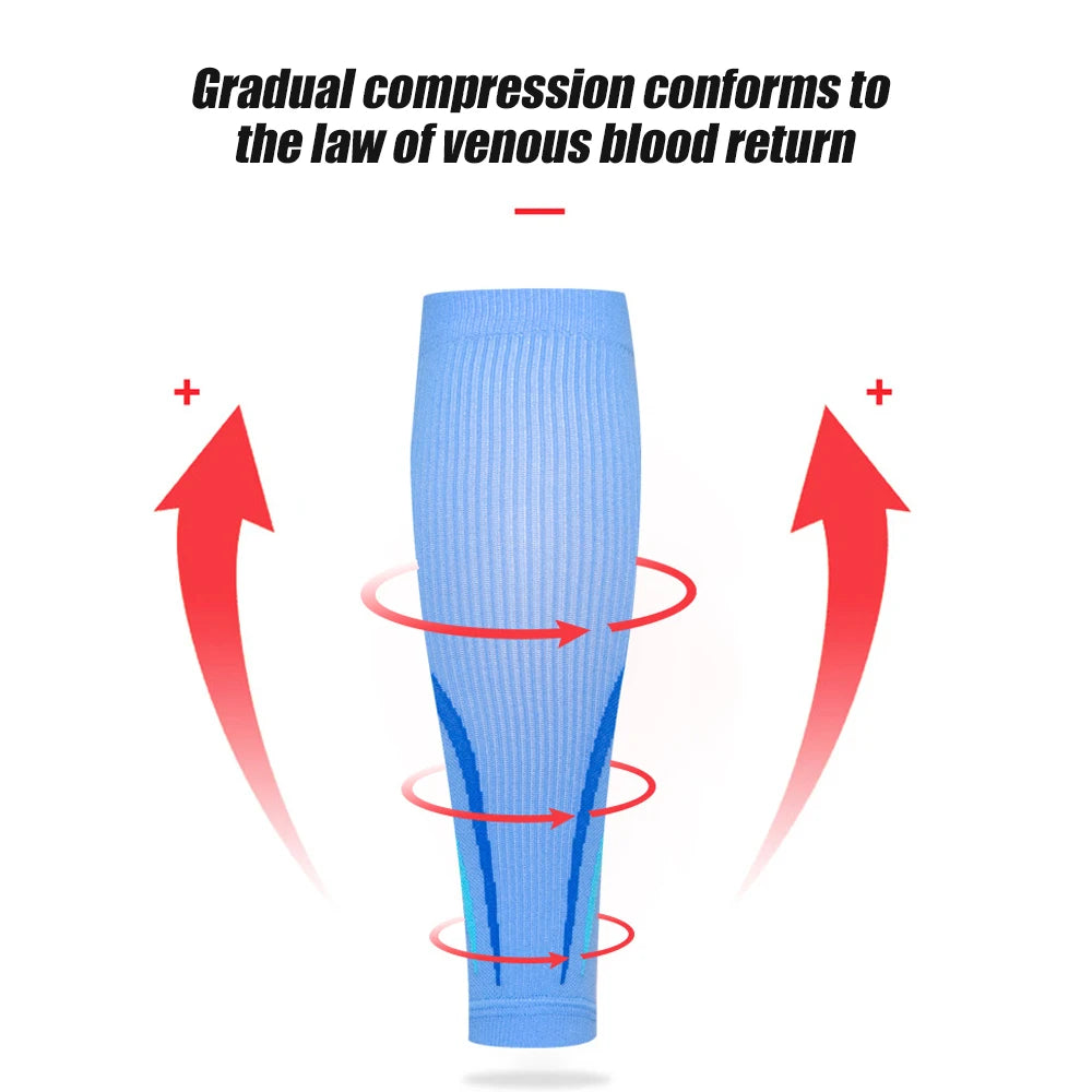 Running Compression Gear: 1Pair Calf Compression Sleeves for Men & Women (20-30mmhg) for Running, Cycling, Shin Splints Support / Rungear