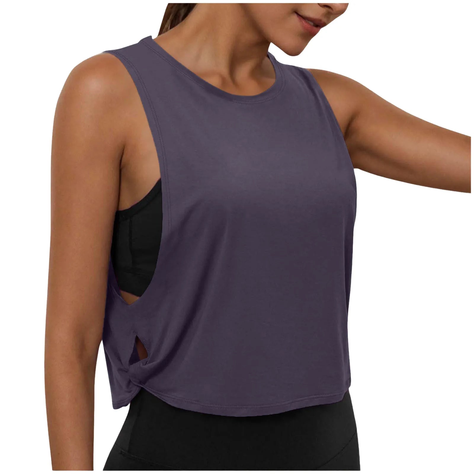 Women's Running Apparel: Lightweight, Sleeveless Casual Loose Fit, Cropped Sports Tank Top / Rungear
