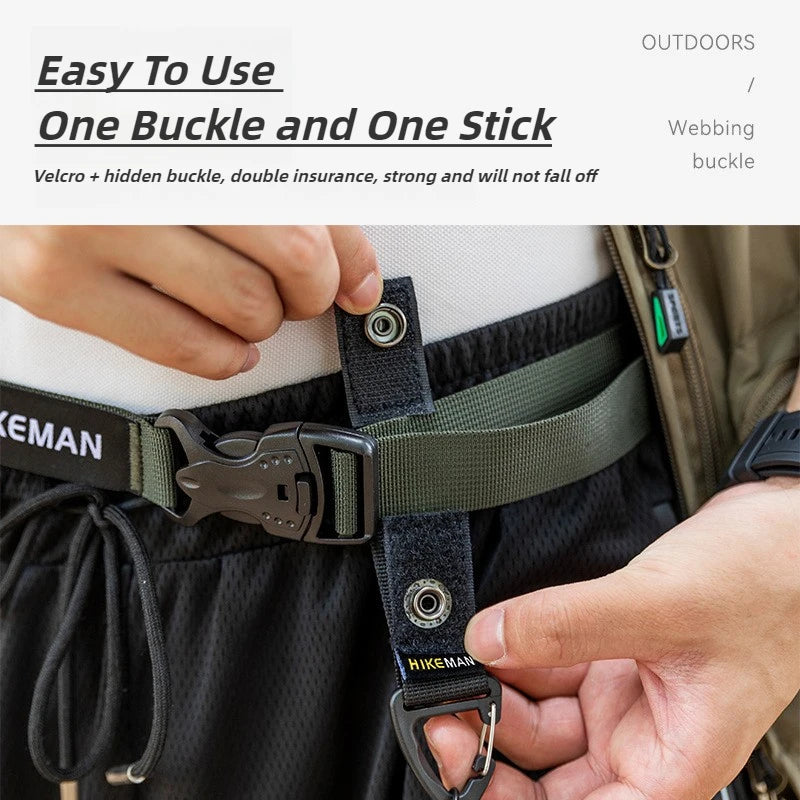 Trail Gear Accessories: HIKEMAN Nylon Webbing Carabiner, Multi Tool Clip Keychain / Rungear