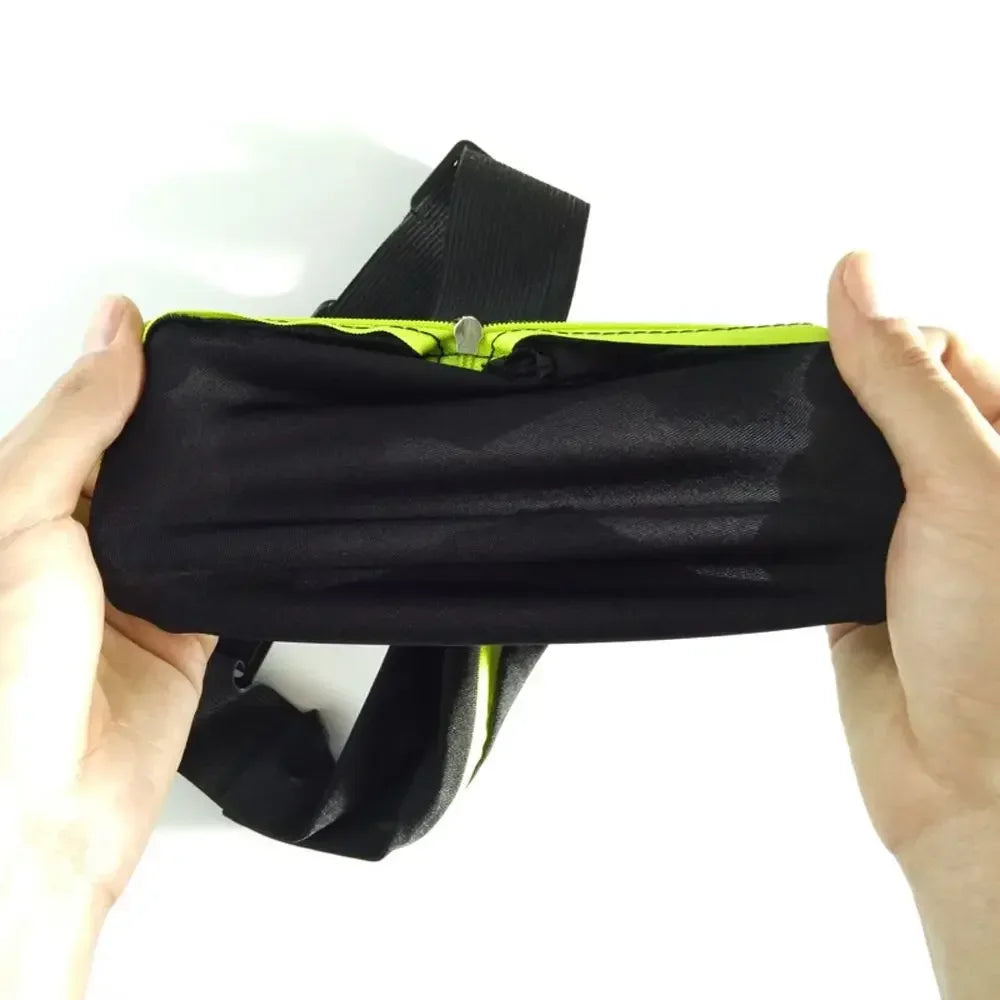Running Belt Gear: Nylon, Adjustable, Double Pocket, Waterproof Running Waist Belt Bag / Rungear