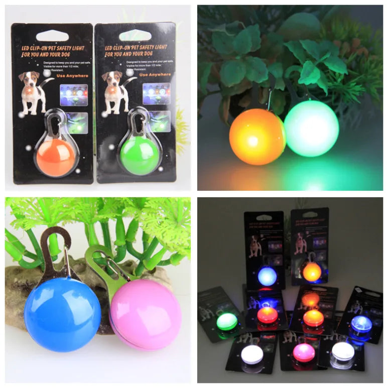 LED Dog Collar Light, Glow in The Dark Reflective Strip, Anti-Lost Night Safety Pendant for Pets Cat Christmas Gift