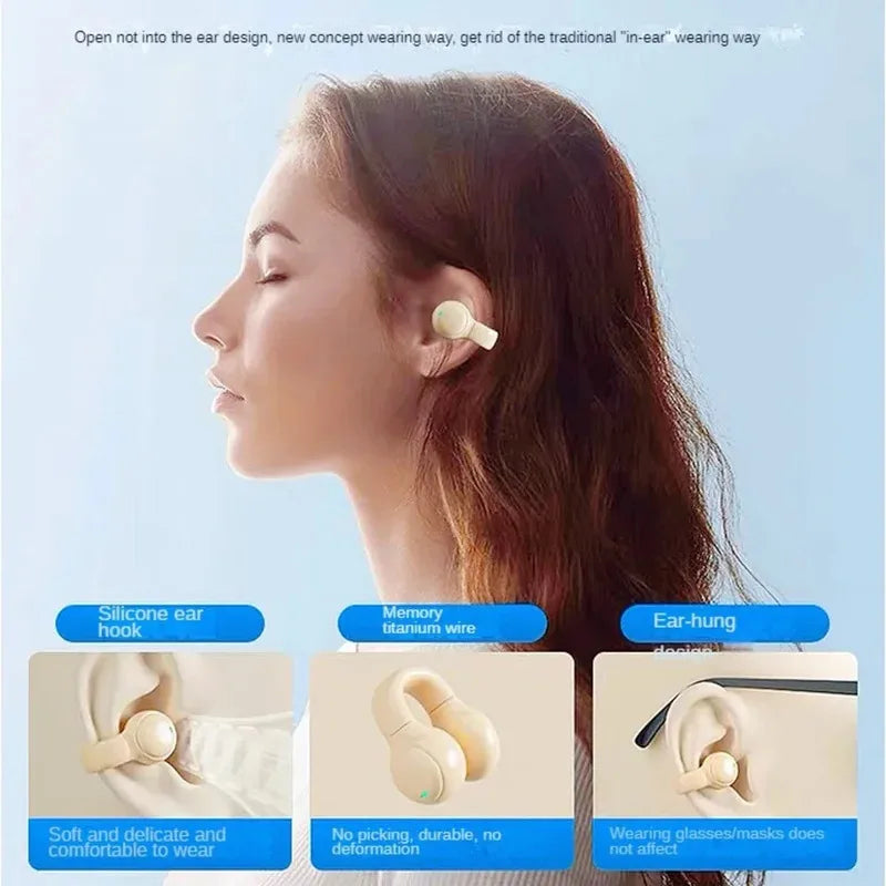 Running Earbuds Accessories: New Model 2026 X51 Wireless, Bluetooth, Bone Conduction, Sports Headset Charging Earphones With Mic / Rungear