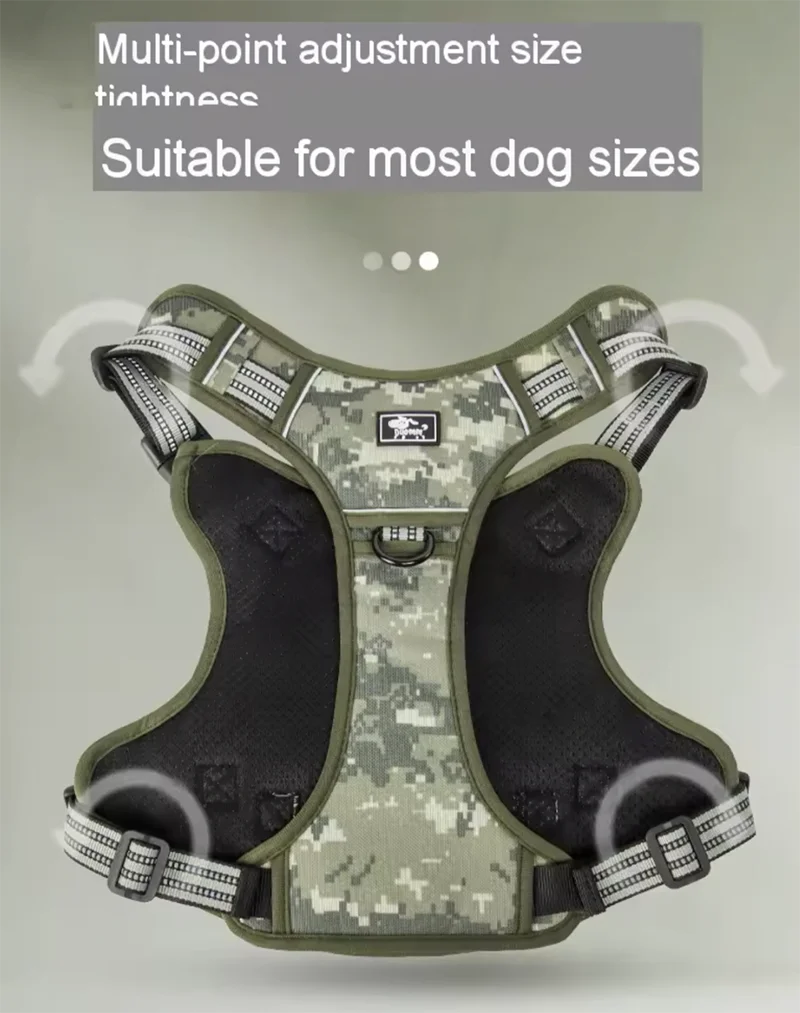 Dog Reflective Gear: Tactical Training, No Pull, Adjustable, Reflective Safety Dog Vest / Rungear