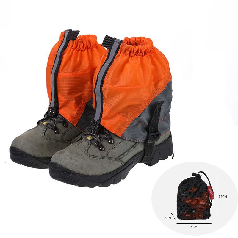 Lightweight Waterproof Ankle Gaiters With Reflective Strips For Hiking Mountaineering