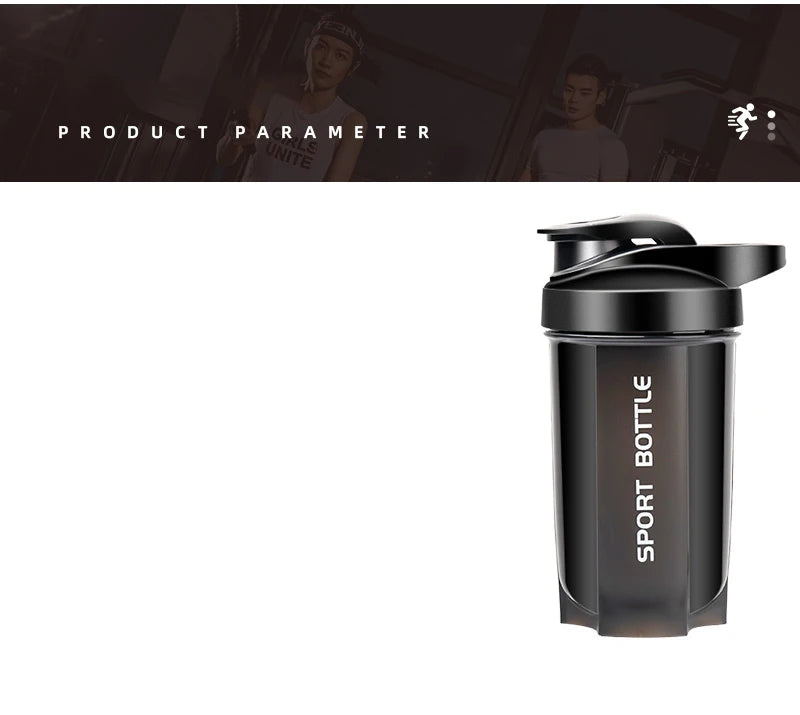 Hydration Gear Accessories: Portable, Leak-Proof, Protein Powder Shaker Bottle, Water Bottle For Gym, Outdoor Fitness, Training Sports / Rungear