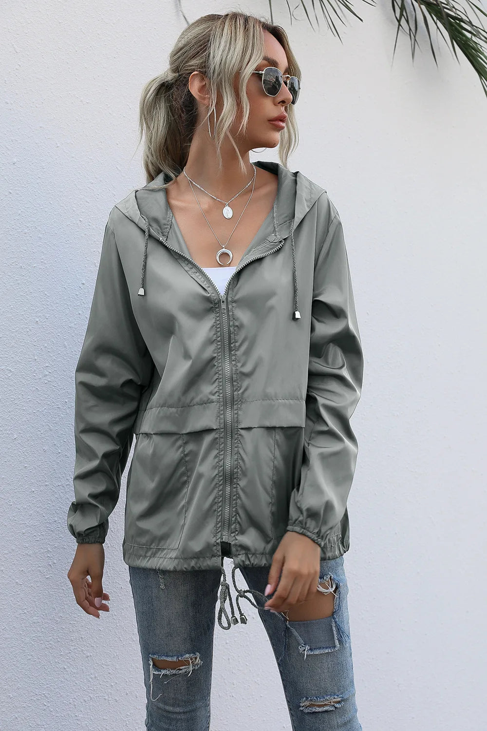 Women's Jackets Apparel: Ultralight, Waterproof, Windproof, Slim Hooded Windbreaker Jacket / Rungear