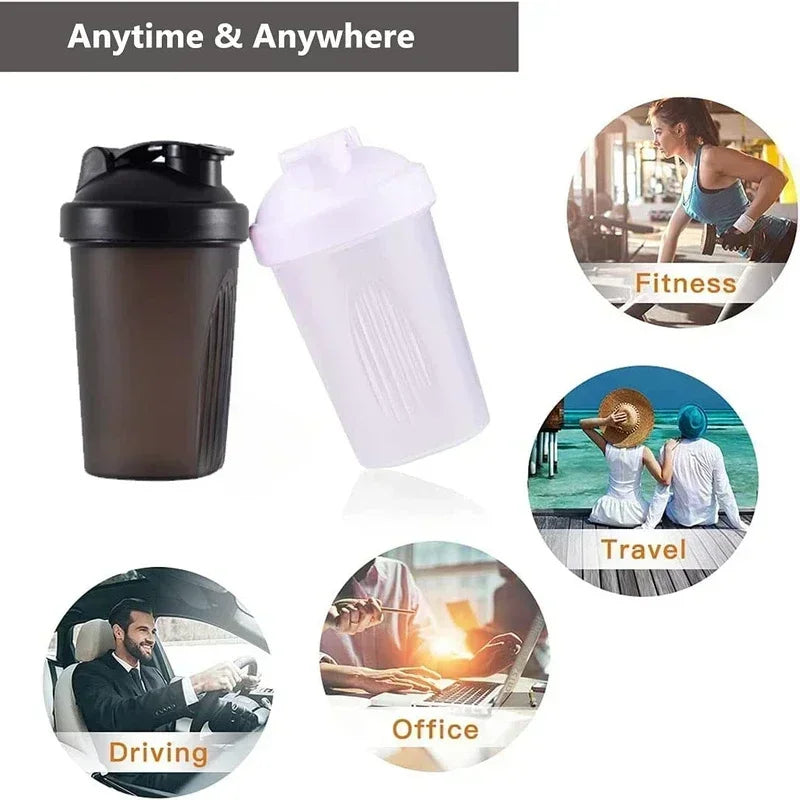 Hydration Gear Accessories: 600ml, 20oz Portable, Protein Shaker Plastic Bottle Fitness for Running, Hiking, All Sports / Rungear
