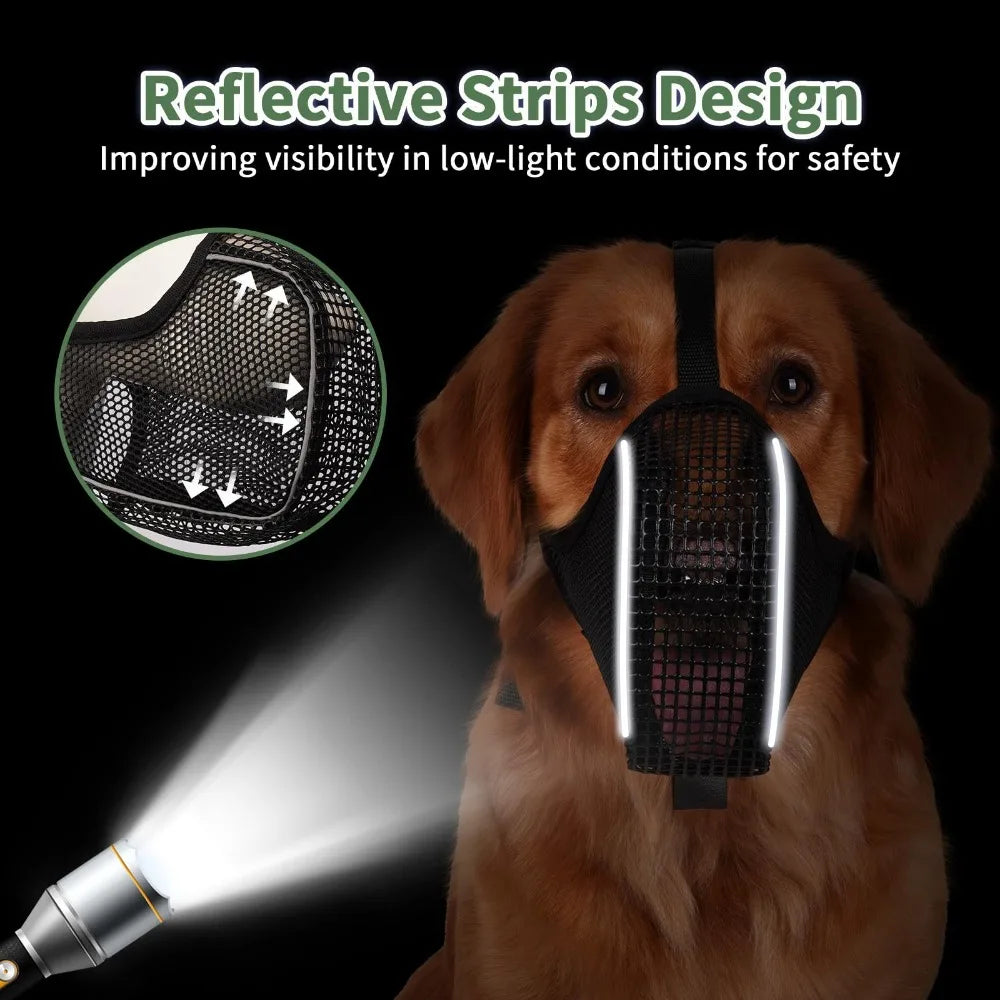 Running Dog Accessories: Breathable, Soft Mesh, Full Coverage Dog Muzzle for Small To Large Dogs Mask / Rungear