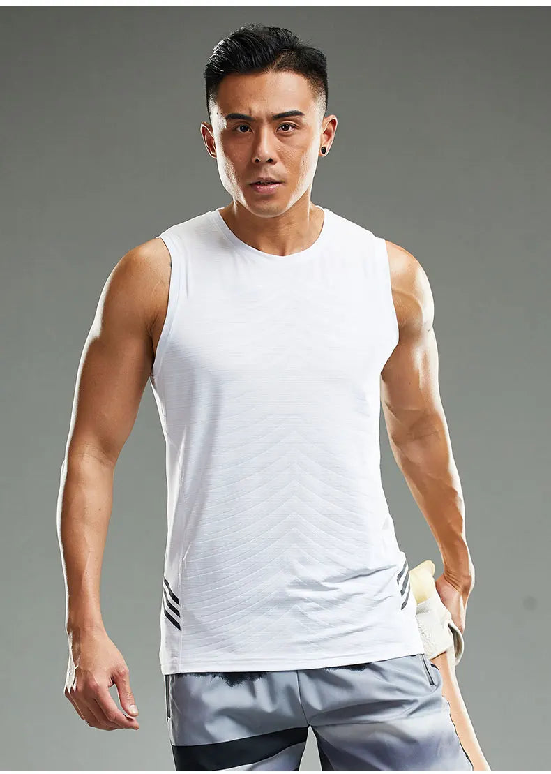 Men's Running Apparel: Marathon Fitness Wear, Undershirt Layer Ice Vest Sports Singlet / Rungear