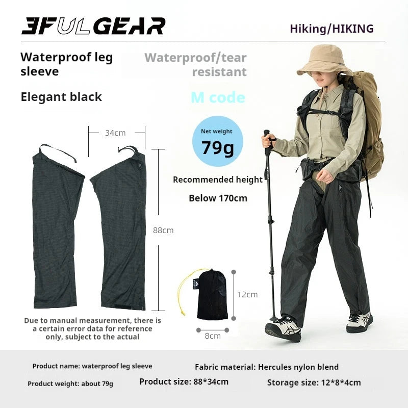 Trail Gear Apparel: 3F UL GEAR Outdoor Adjustable, Tear Resistant, Waterproof Leg Covers  / Rungear