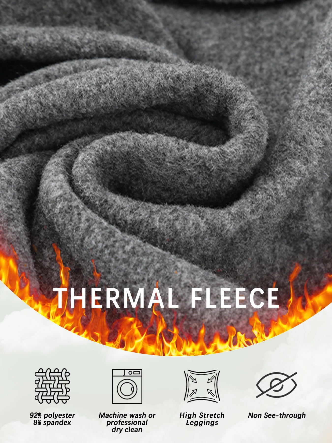 Women's Thermal Apparel: Winter Thermal High Waisted Warm, Thick Fleece Lined Workout Leggings with Pockets / Rungear