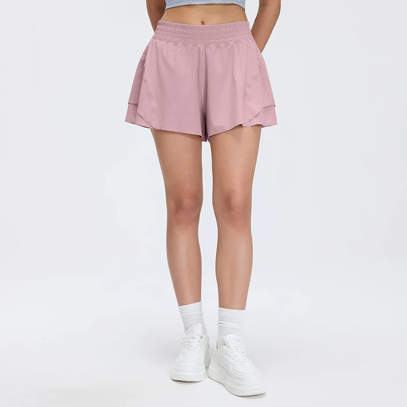 Women's 2-in-1 High-Waist Quick-Dry Running Shorts