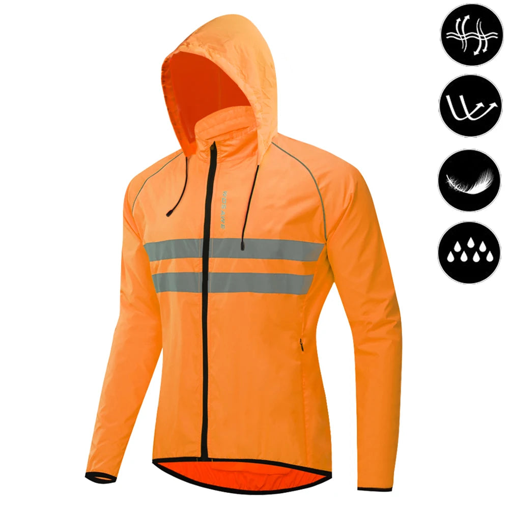 WOSAWE Men's Packable Reflective Windproof Windbreaker Jacket