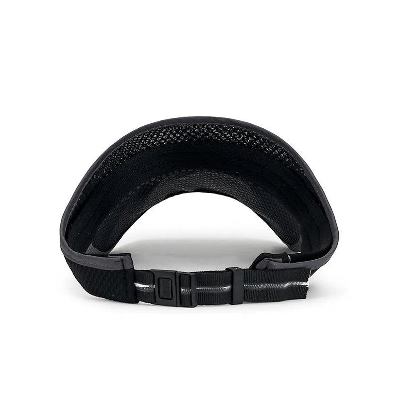 Unisex Summer Adjustable UV Protection Sports Sun Hat Visor with Mesh Brim