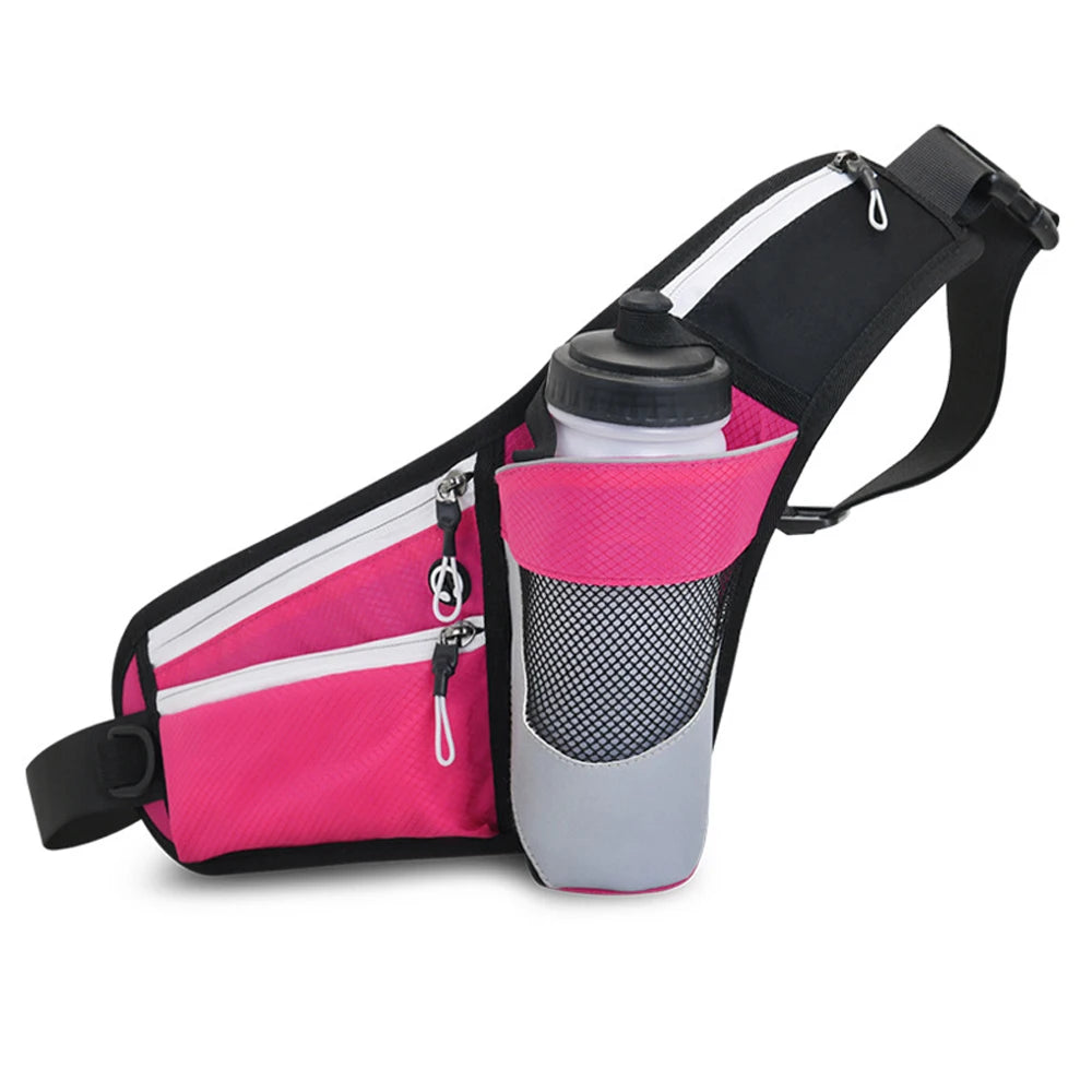 Running Hydration Accessories: 1PC Unisex, Reflective, Adjustable Running Hydration Belt with Water Bottle  Buckle for Hiking, Running / Rungear