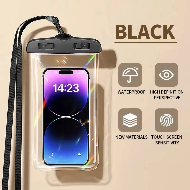 Waterproof Underwater Dry Bag Case Phone Pouch Cover For Outdoor Weather 6 inch