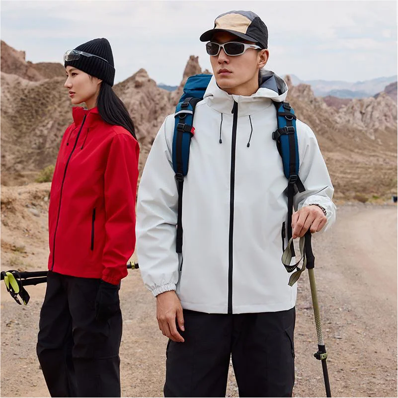 Running Winter Apparel: Unisex Waterproof, Hooded, Double Fabric Windbreaker Jacket / Rungear