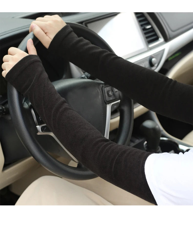 Winter Running Accessories: Unisex, Fingerless Thickened Elbow Guard Winter Arm Sleeves / Rungear