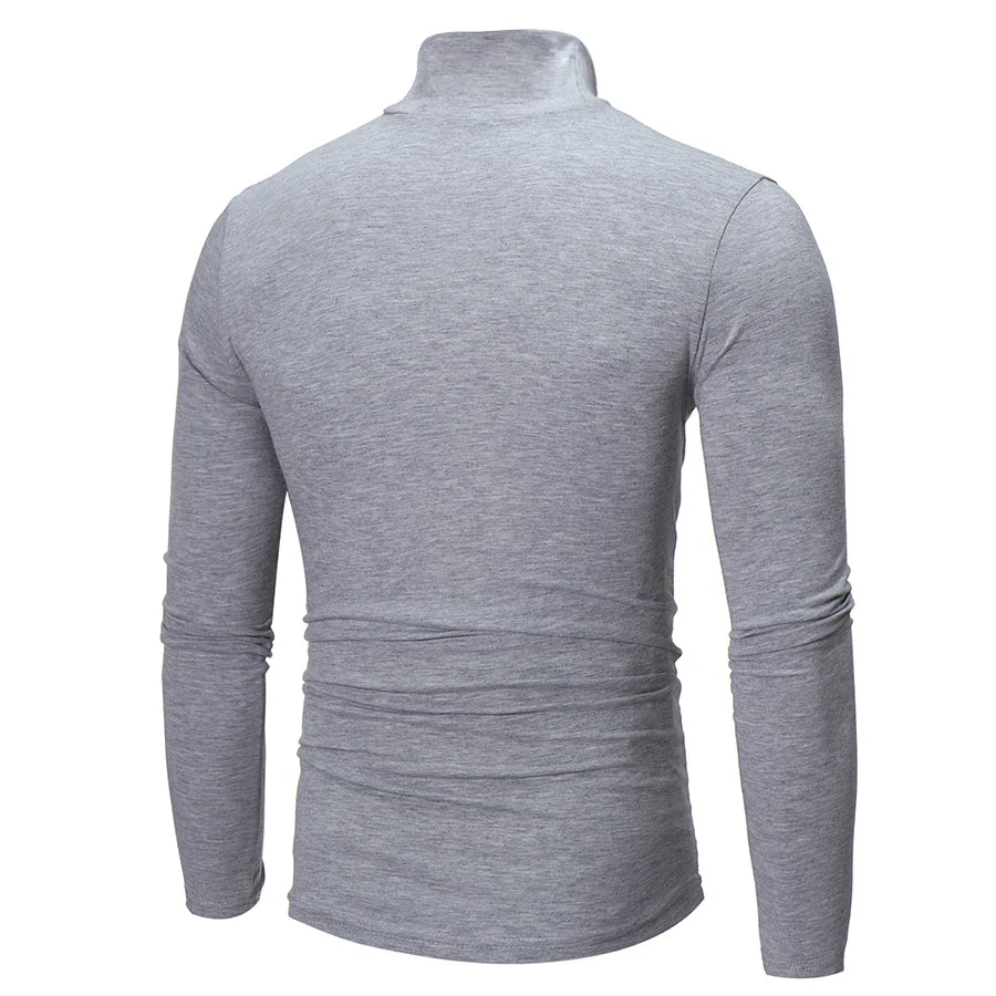 Men's Thermal Apparel:  Winter High Neck, Slim Fit, Long Sleeved, Thermal Shirt / Rungear