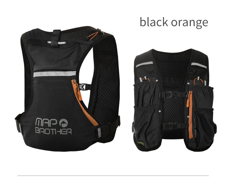Marathon Vest Gear: MAP BROTHER B109 Breathable, Lightweight, Trail Running, Marathon Hydration Vest Backpack / Rungear