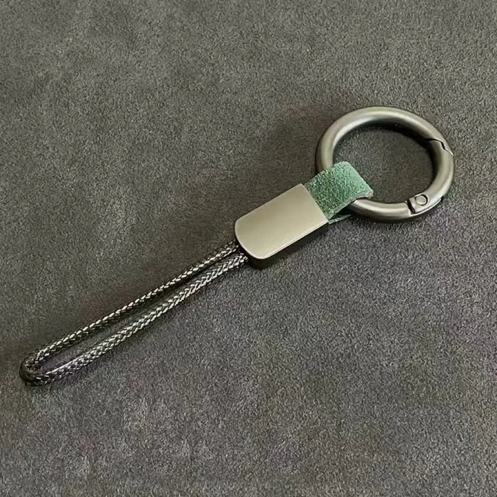 Key Accessories Gear: Simple, Woven, Unisex Suede Car Keychain with Lanyard / Rungear