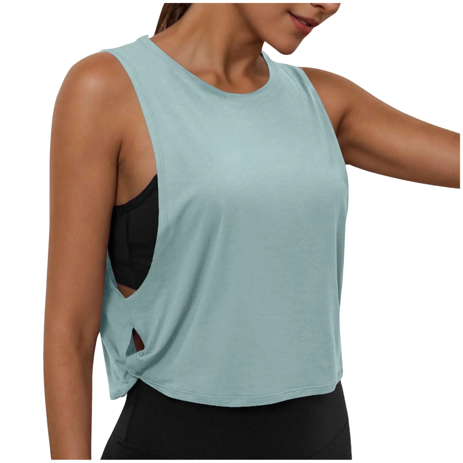 Women's Running Apparel: Lightweight, Sleeveless Casual Loose Fit, Cropped Sports Tank Top / Rungear