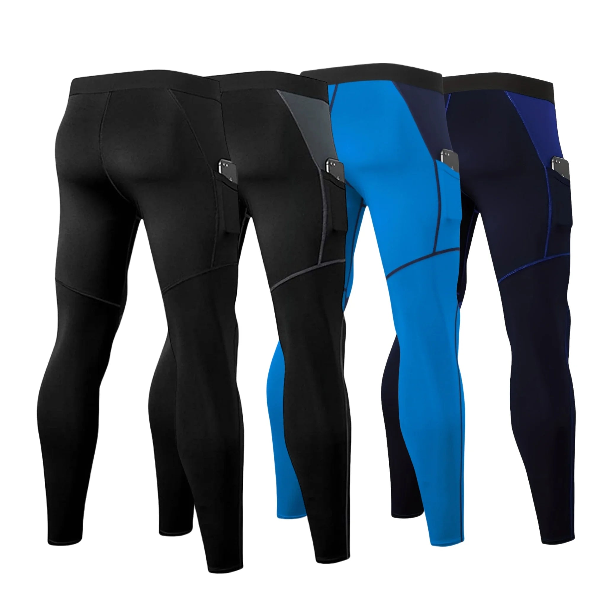 Men's Compression Apparel: Cool, Dry Athletic Base Layer, Compression Workout Pants With Pockets / Rungear