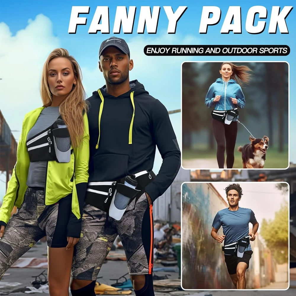 Running Hydration Accessories: 1PC Unisex, Reflective, Adjustable Running Hydration Belt with Water Bottle  Buckle for Hiking, Running / Rungear