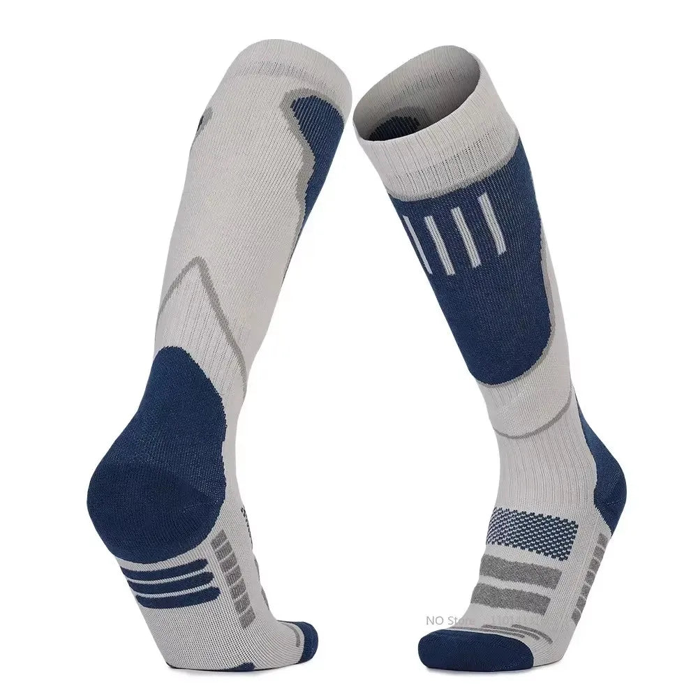 Running Compression Socks: 1 PR Unisex, Winter Merino Wool, Thermal Long Compression Socks for Running, Hiking / Rungear