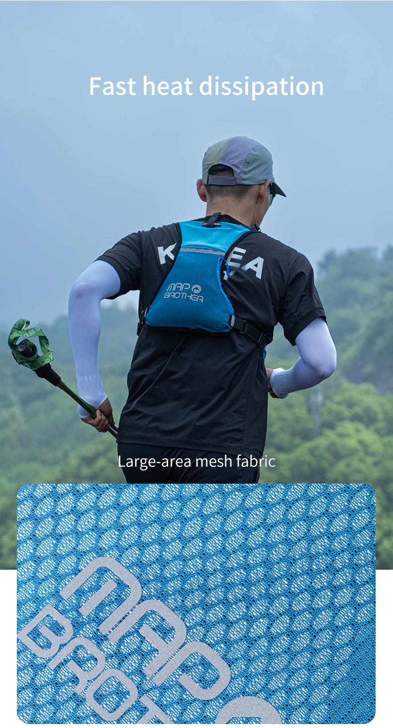Marathon Vest Gear: MAP BROTHER B109 Breathable, Lightweight, Trail Running, Marathon Hydration Vest Backpack / Rungear