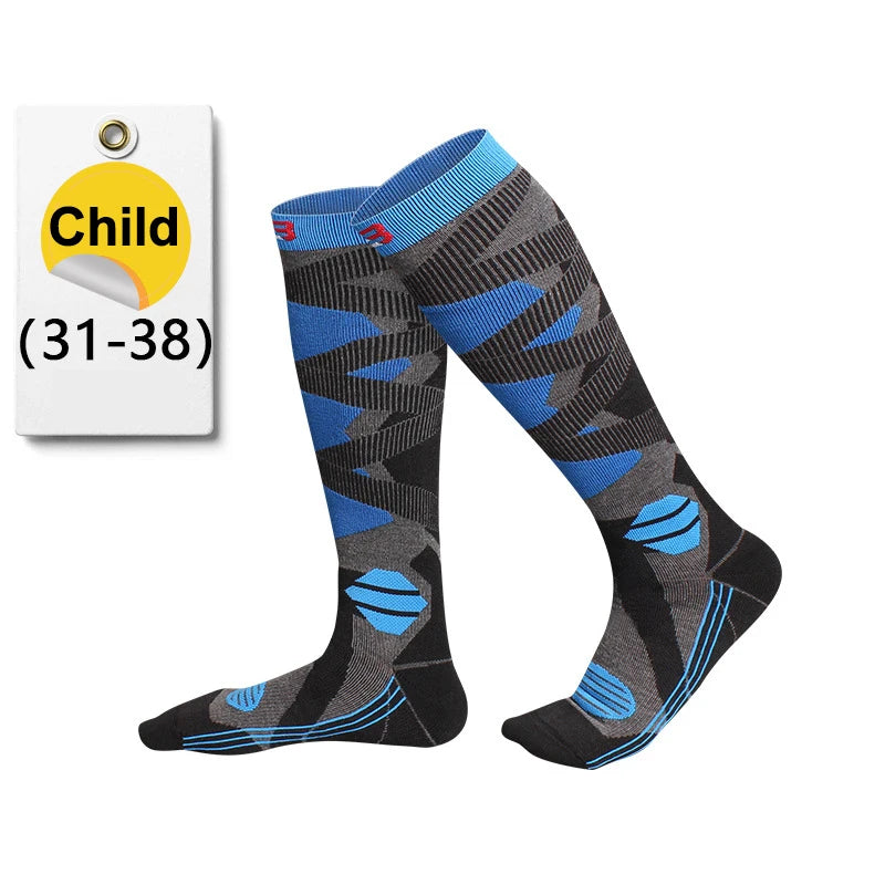 Sock Gear Accessories: GTUBIKE 1 PR Winter Warm, Anti-Slip, Moisture-Wicking, Thickened Compression Thermal Socks / Rungear