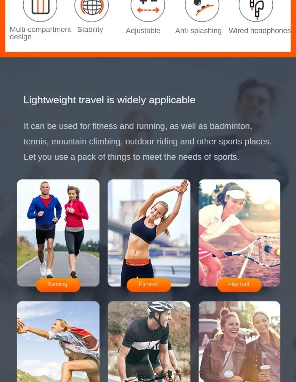 Running Belt Accessories: Adjustable, Reflective, Waterproof, Running Sports Waist Bag with Zipper Pocket for Jogging Fitness / Rungear