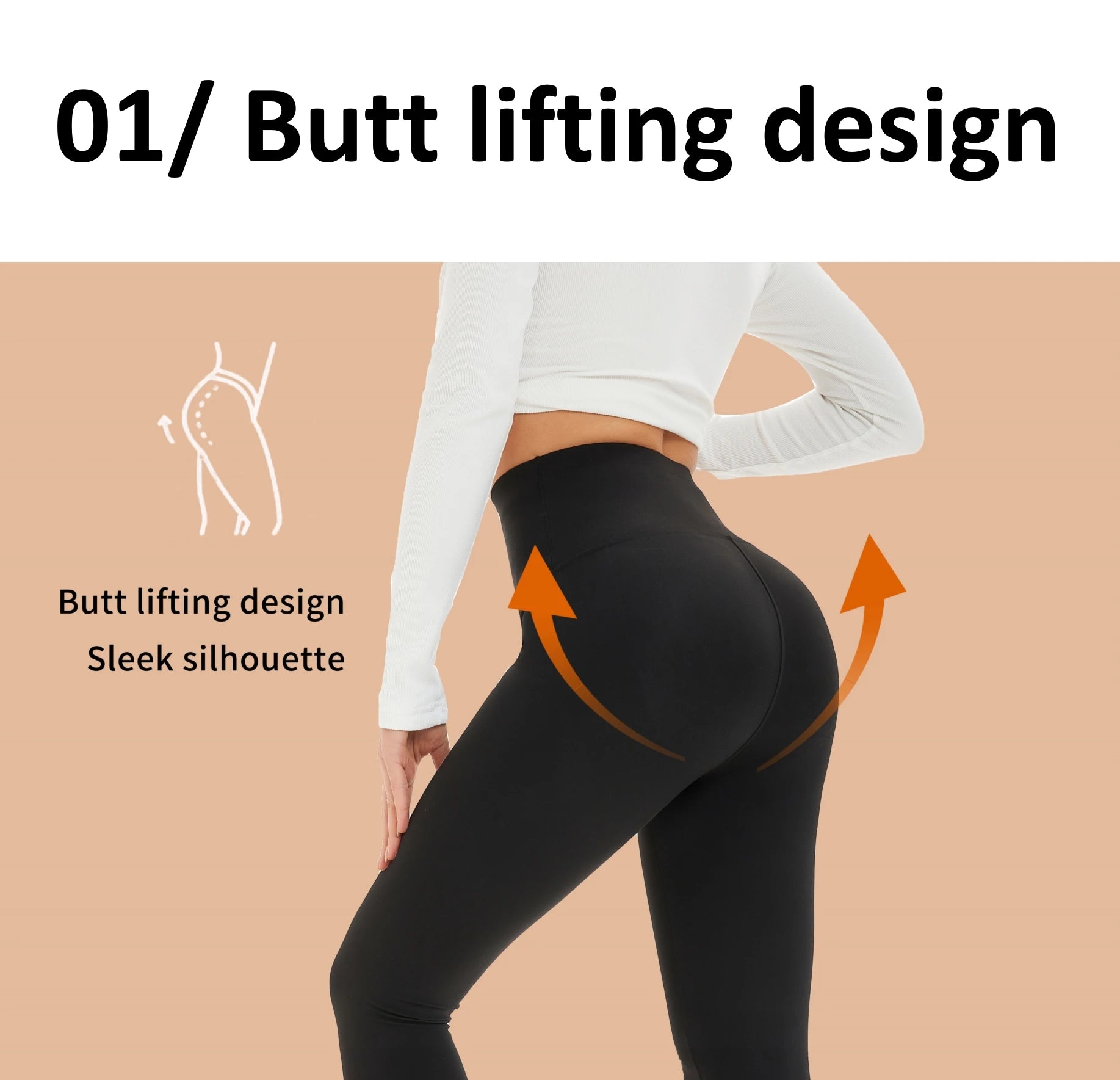 Women's Compression Apparel: Seamless High Rise, Slim-Fit, Lifting Workout Leggings / Rungear