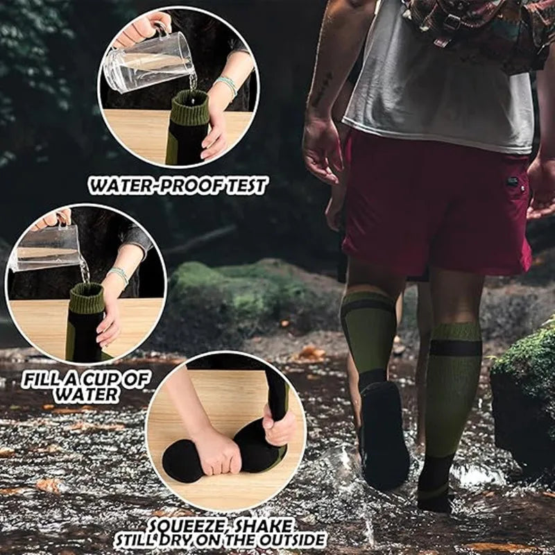 Waterproof Sock Accessories: Unisex, Warm, Knee Length Socks for Running, Hiking / Rungear