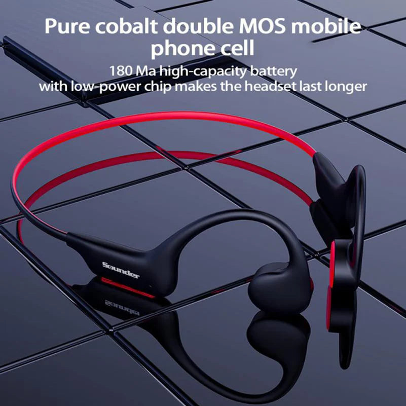 Running Tech Accessories: EASYBUDS Bone Conduction, Waterproof, Wireless Bluetooth  IPX8 Open Ear Headphones, 32GB IP68 / Rungear