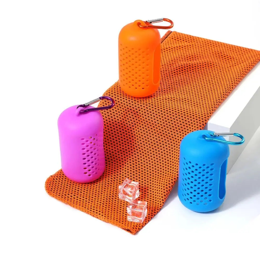 Mini Portable Quick Drying Sweat Absorption Sports Cold Towel With Hook