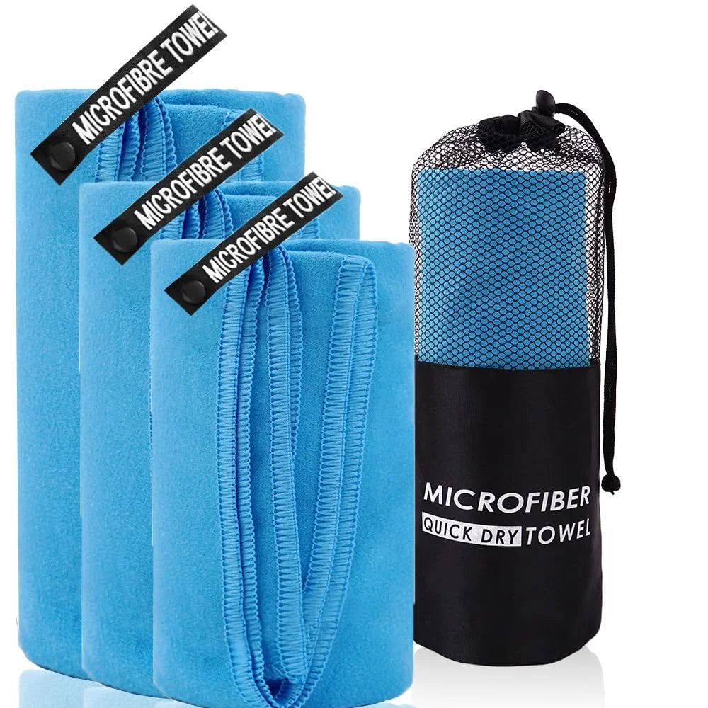 Microfibre Gym Towel Silver ION OdourFree Fast Drying Workout Gear