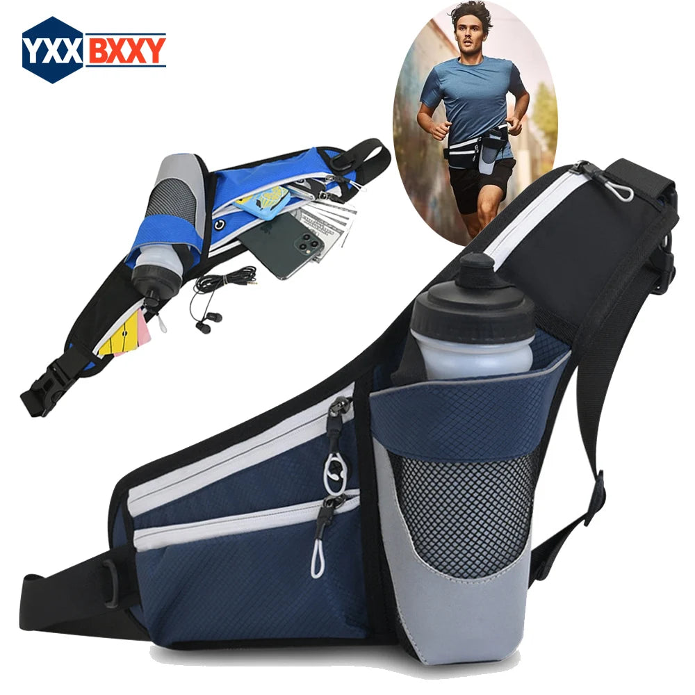Running Hydration Accessories: 1PC Unisex, Reflective, Adjustable Running Hydration Belt with Water Bottle  Buckle for Hiking, Running / Rungear