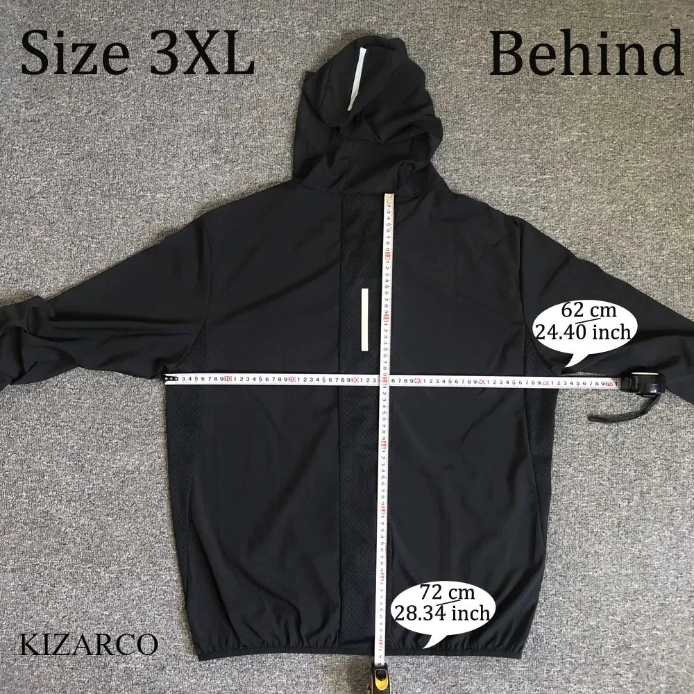 Running Reflective Apparel: 2025 Unisex, Hooded, Gradient Colour, Breathable Sports Jacket / Rungear