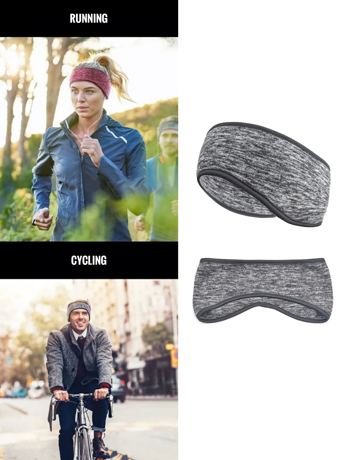 Running Winter Hats: WRELS Workout Fleece Ear Warmer Heatband / Rungear