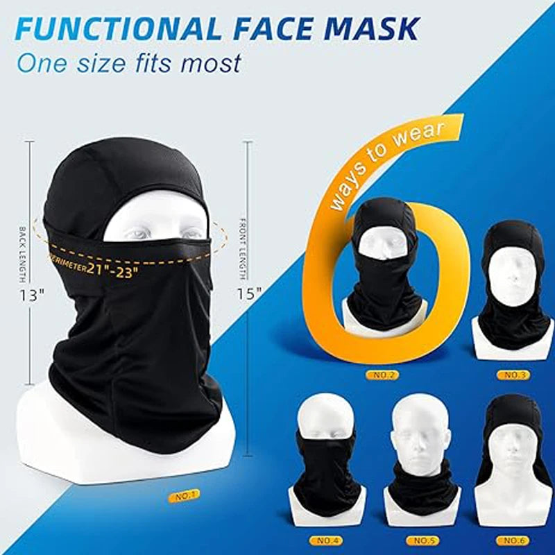 Running Accessories For Winter: 1PC Unisex Hooded Full Face Neck Gaiter / Rungear