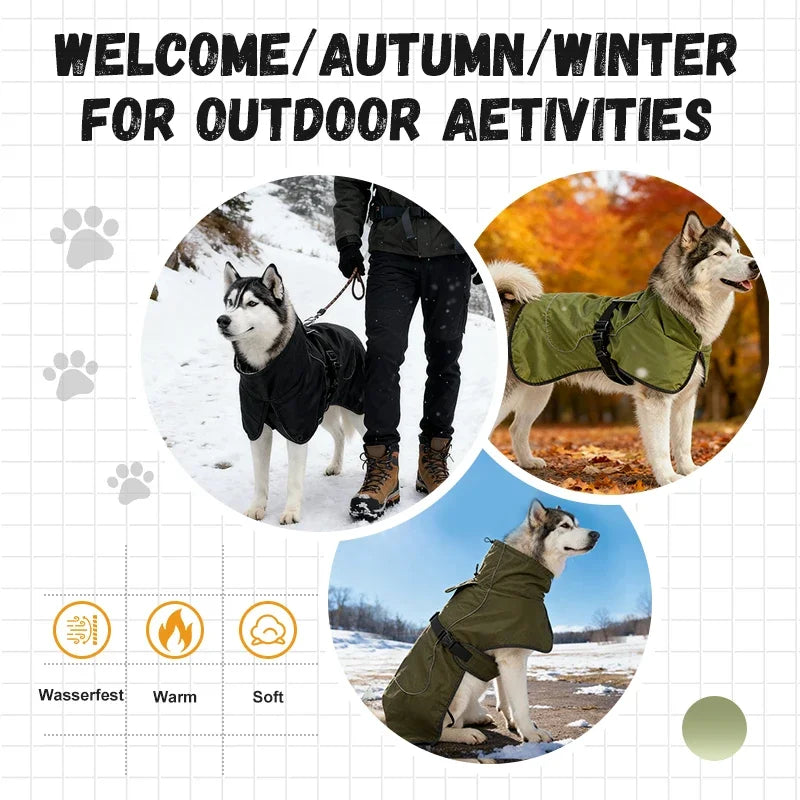 Reflective Dog Gear: Waterproof, Outdoors Raincoat Windbreaker for All Dog Sizes With Reflective Strip, Adjustable Straps & Snap Button / Rungear