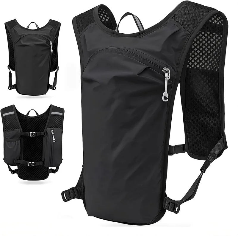Trail Running Gear Hydration Vest Backpack: Breathable Pack with Water Bladder / Rungear