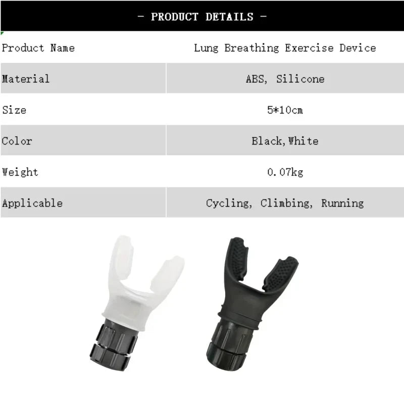 Running Tech Gear: Adjustable, Portable, Silicone Resistance Breathing Fitness Device / Rungear