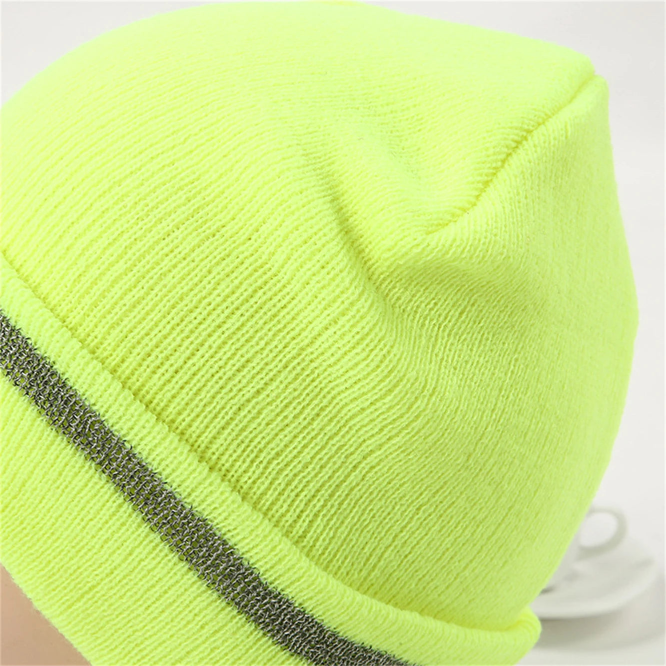 Reflective Hat Gear: Bright Color Beanie Winter Safety Night Running Warm, Knitted Hat Cuff Hat, Neon Colours / Rungear